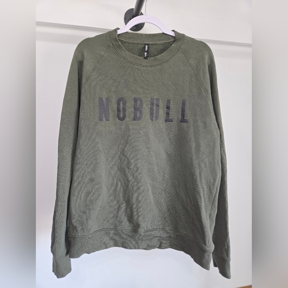 NOBULL Other - NoBull Mens Size Large Crew Sweatshirt Pullover Dark Army Green